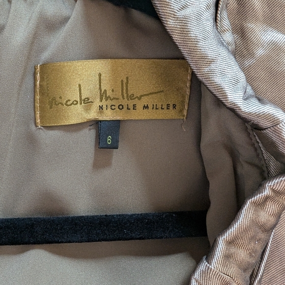 Nicole Miller Metallic Bodycon Dress sz 6 - Picture 6 of 8